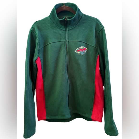 Minnesota Wild Zip Front Jacket M EUC - Picture 1 of 12